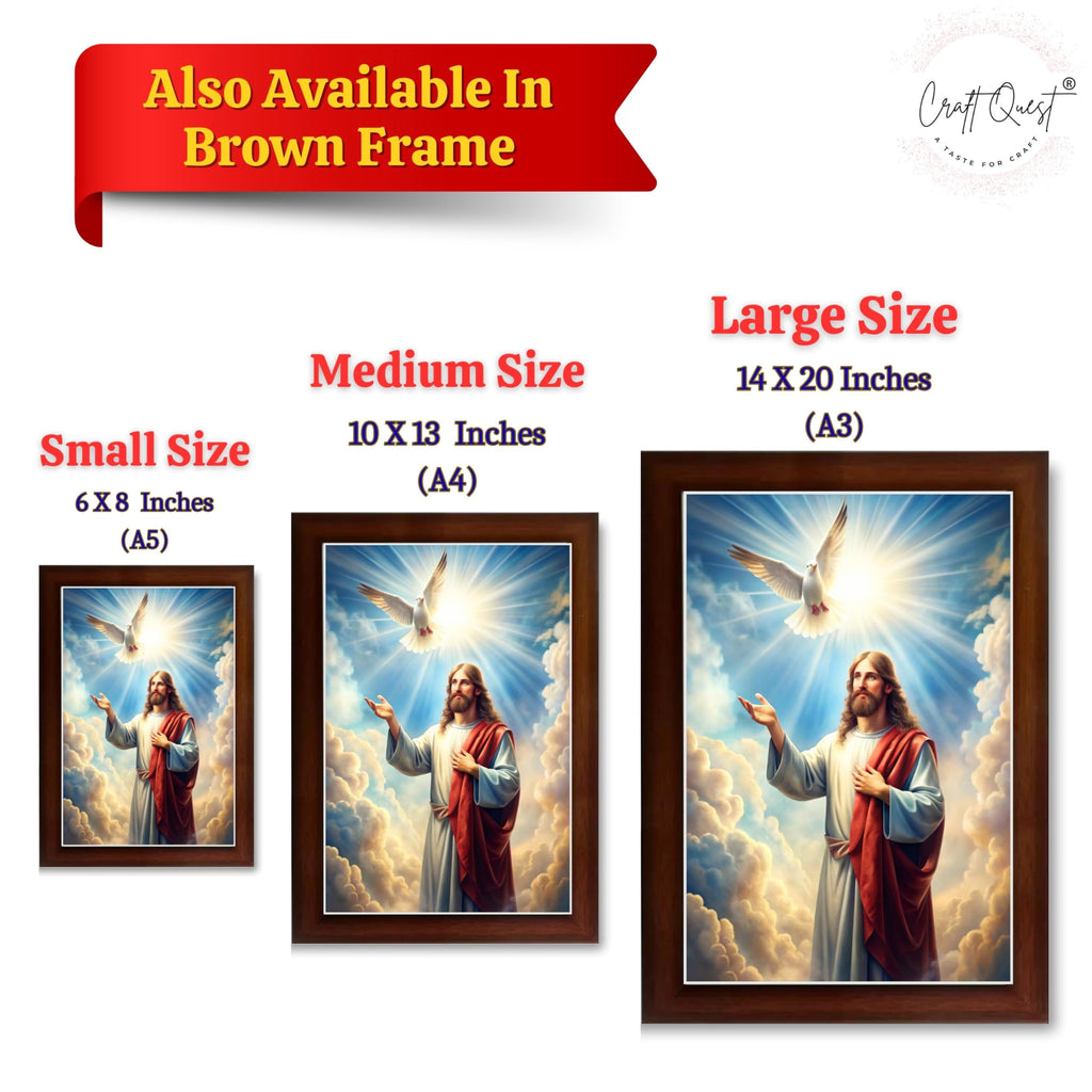 CRAFT QUEST Lord Jesus Christ Christmas Photo Frame Decor For Wall/Table/Room