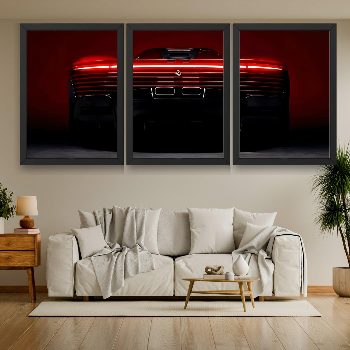 VENUXE ARTS Set Of 3 Big Sports Cars Framed Posters Gift Items for Boys Room Wall Decoration Bedroom Living Room Office Studio Décor | Car Poster Frame for Wall Décor