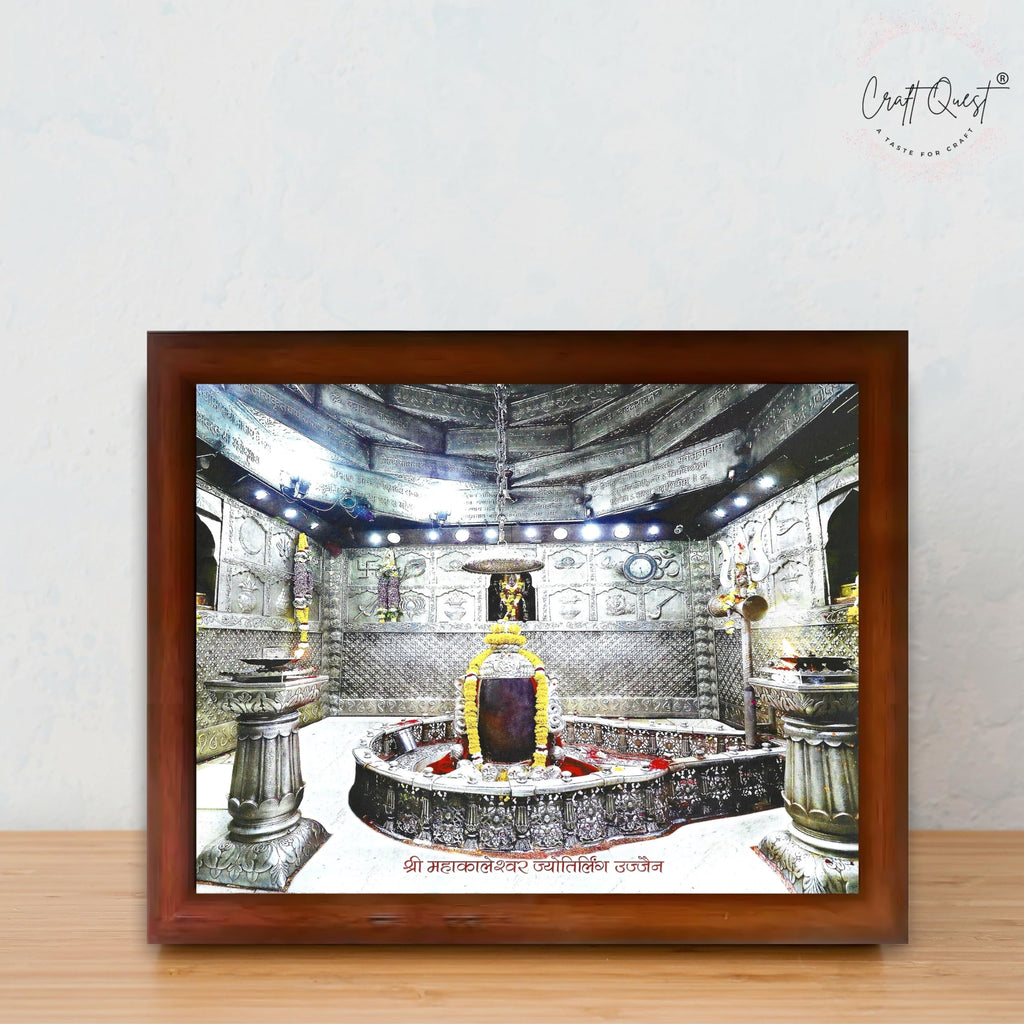 CRAFT QUEST Mahakal Shivling Photo Frame Shiv Mahakaleshwar Bholenath Mahakal Photo Frame, Religious Photo Frame