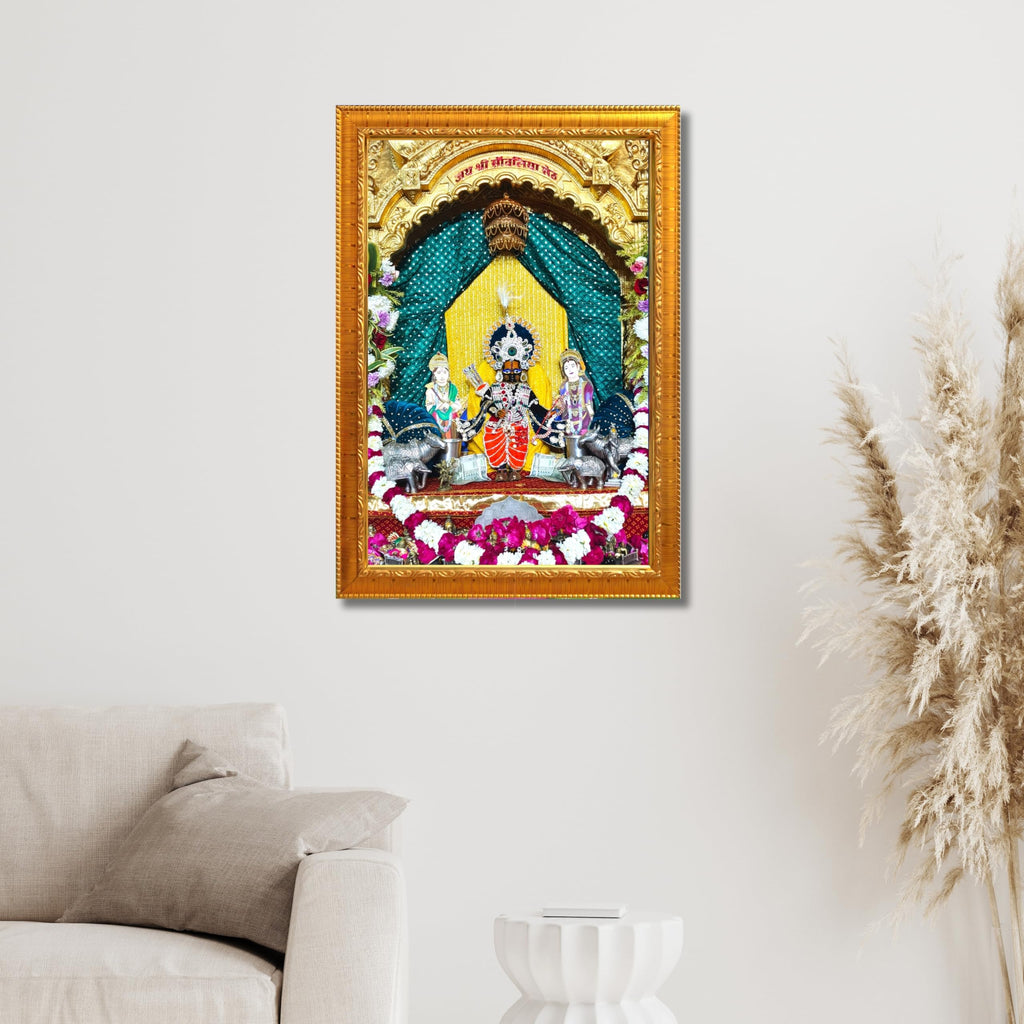 CRAFT QUEST ShrI Sanwaliya Seth Shringaar Darshan Religious Photo Frame