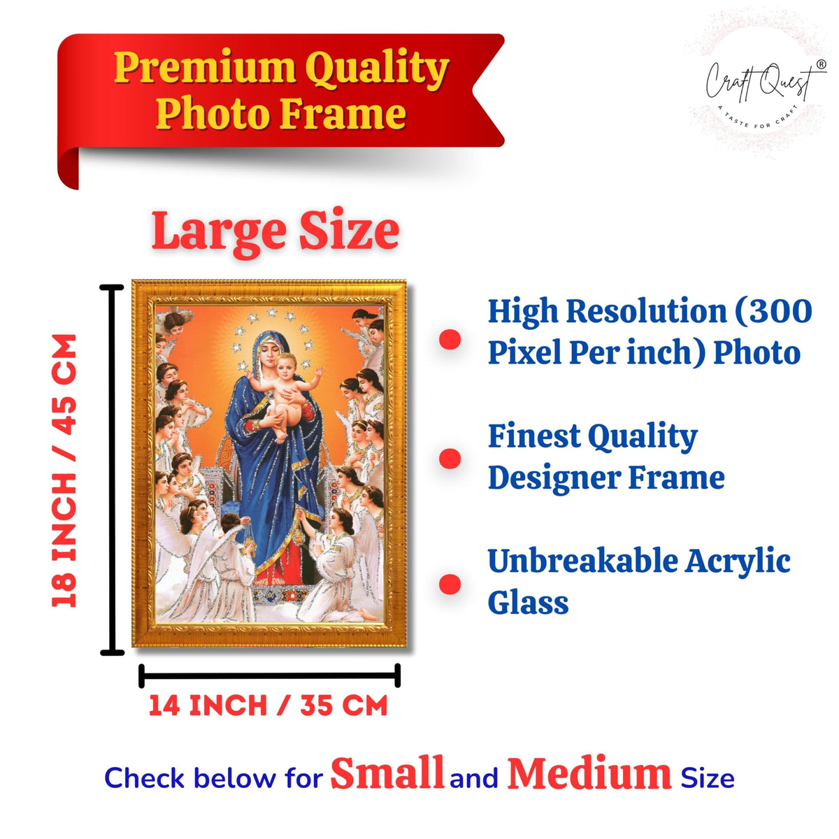 CRAFT QUEST Lord Jesus Christ Painting Aesthetic Hanging Photo Frame Decorative Item Home Decoration and Wall Decor for Living Room and Bedroom