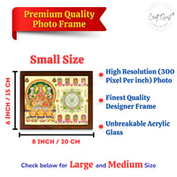 Ashta Lakshmi Devi Laxmi Sri Shri Shree Yantra Wall Painting Framed Home Décor and Ideal Spiritual Gift