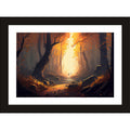 CRAFT QUEST Abstract Modern Rustling Canopy Art Poster Frame for Home & Office Wall Decoration - Portrait, Wall Display (Black, 14x10 Inch Frame with Art Print) (Tropical Reverie)