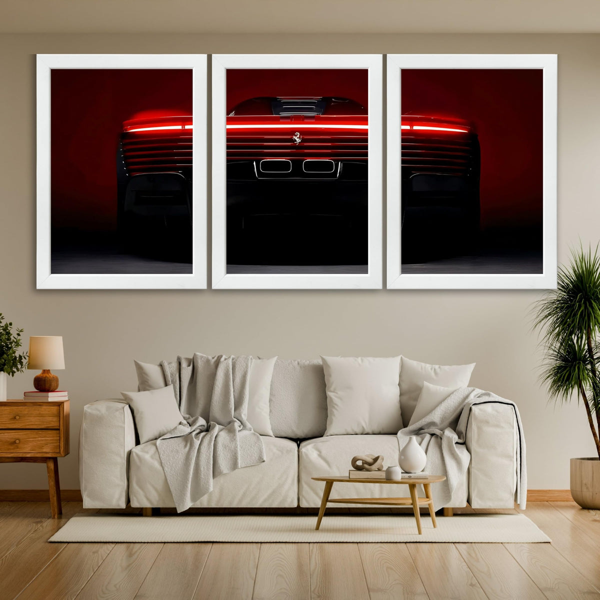 VENUXE ARTS Set Of 3 Big Sports Cars Framed Posters Gift Items for Boys Room Wall Decoration Bedroom Living Room Office Studio Décor | Car Poster Frame for Wall Décor