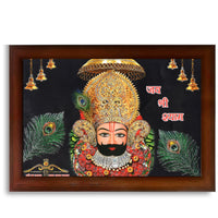 CRAFT QUEST Khatu Shyam Ji | Shyam Baba | Hare Ka Sahara Khatu Shyam Hamara Photo Frame Wall Painting For Home Decoration And Gifting