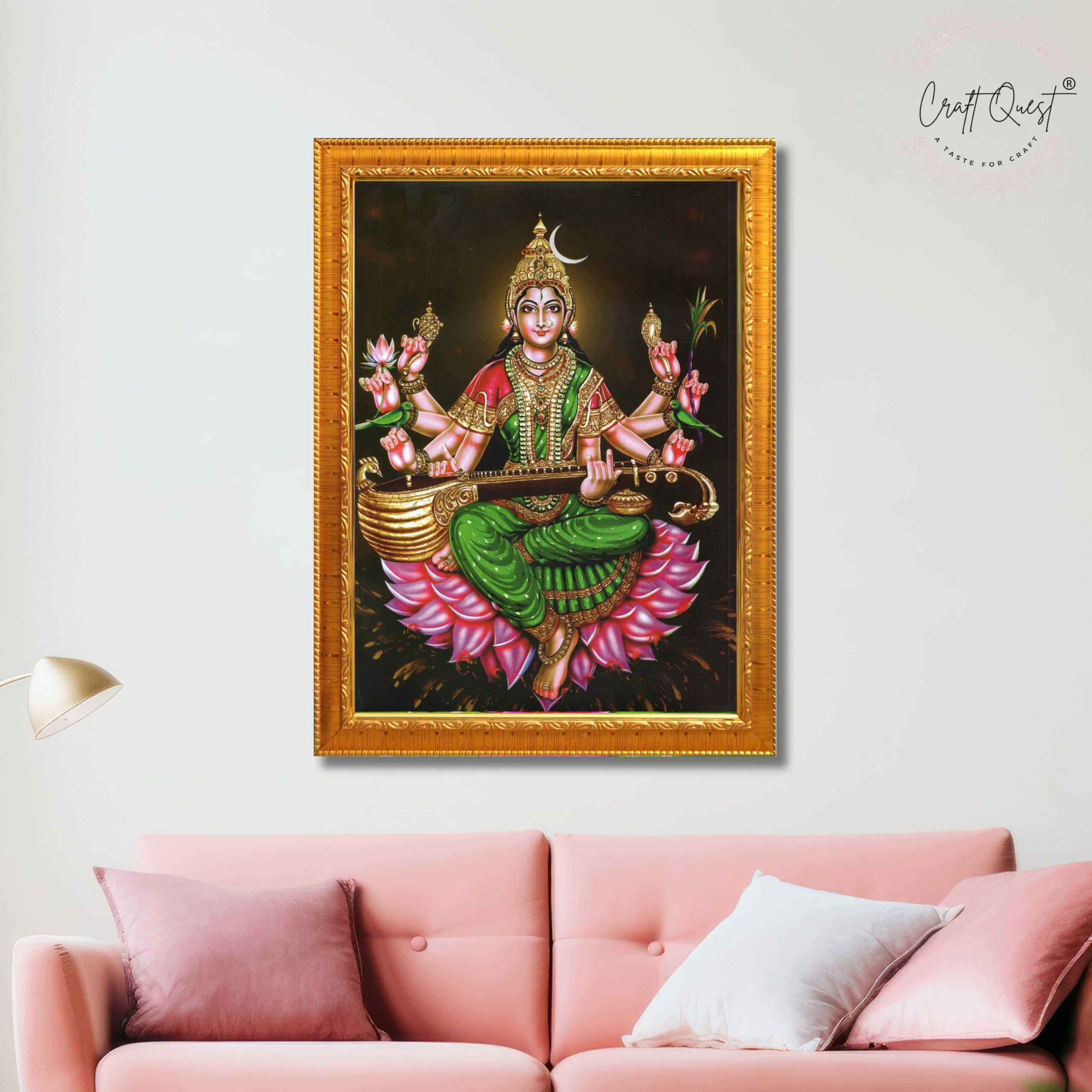 CRAFT QUEST Raja Syamala Devi Shyamala Matangi Wall Photo Frame | South God Picture Frame for Home, Office, Temple & Gifting, Decor