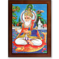 CRAFT QUEST Sindhi Lord Jhulelal/lal Sai Vishnu Avtar/Sindhi God Religious Golden Photo Frame For Mandir And Wall Decor | Best Gifting Option |