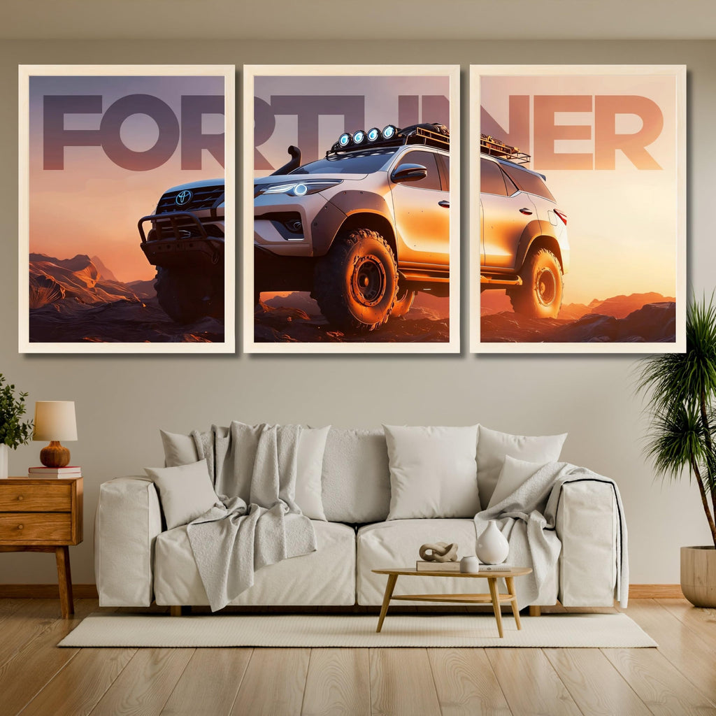VENUXE ARTS Set Of 3 Big Sports Cars Framed Posters Gift Items for Boys Room Wall Decoration Bedroom Living Room Office Studio Décor | Car Poster Frame for Wall Décor