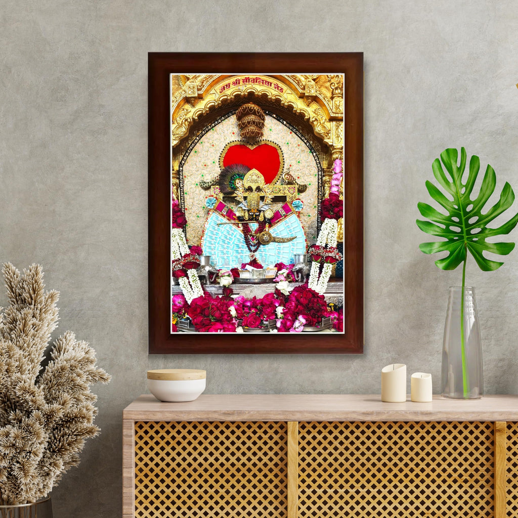 CRAFT QUEST Shree Sanwaliya Seth Shringaar Darshan Religious Photo Frame