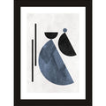CRAFT QUEST Abstract Geometric Modern Art Poster Frame for Home & Office Wall Decoration - Portrait, Wall Display (Black, 10 X 14 Inch Frame with Art Print)
