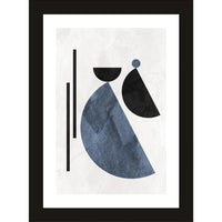 CRAFT QUEST Abstract Geometric Modern Art Poster Frame for Home & Office Wall Decoration - Portrait, Wall Display (Black, 10 X 14 Inch Frame with Art Print)