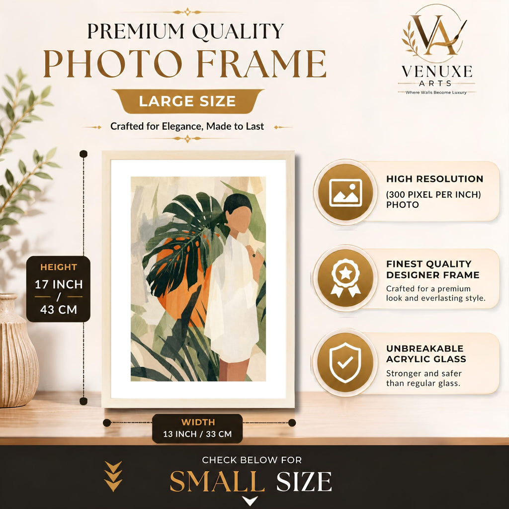 VENUXE ARTS Womens Contemporary Wall Art Posters for Home, Office, Study & Bedroom | Ready to Hang Framed Wall Decor | Positive Quote Prints | Gift for Friends & Family