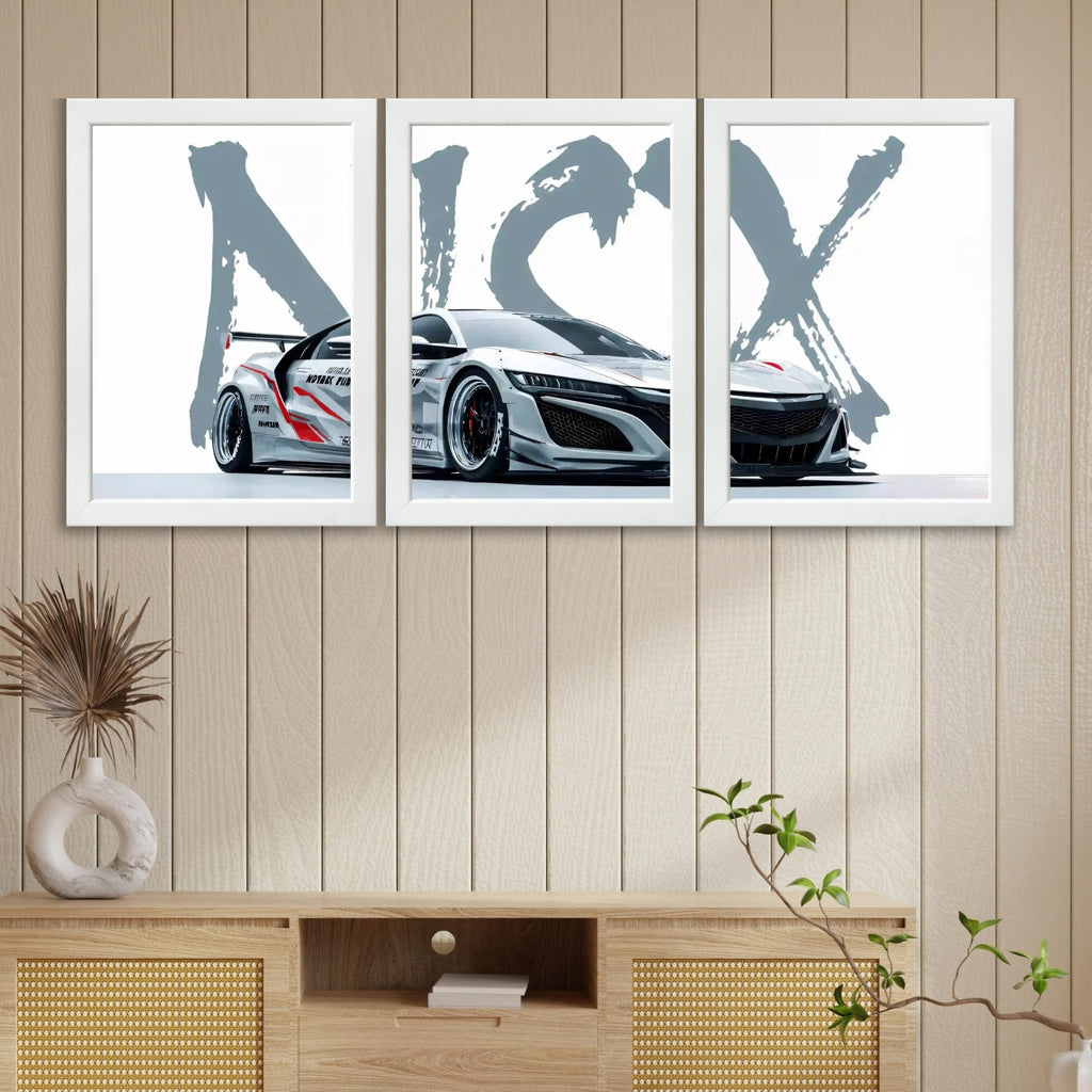 VENUXE ARTS Set Of 3 Big Sports Cars Framed Posters Gift Items for Boys Room Wall Decoration Bedroom Living Room Office Studio Décor | Car Poster Frame for Wall Décor