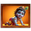 CRAFT QUEST Shri Bal Gopal Painting | Krishna Photo Frames for Walls, Home, Living Room and Home Décor