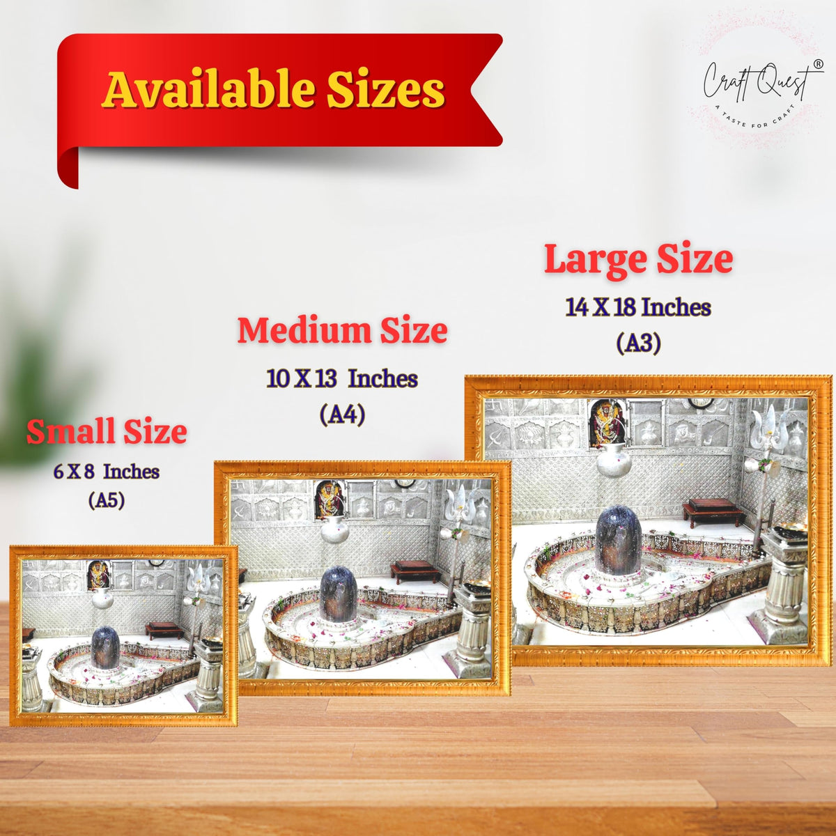 CRAFT QUEST Mahakal Shivling Photo Frame Shiv Mahadev Shiva Bholenath Mahakal Photo Frame, Religious Photo Frame