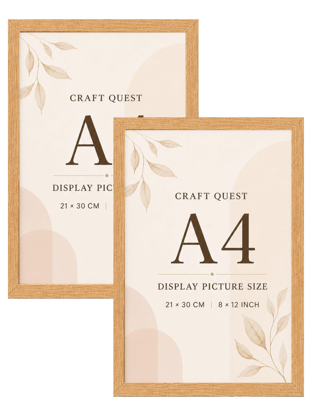 CRAFT QUEST 4X6 Inch Size synthetic Wall Mount Photo frames Single For Home Decoration, Living Room, Office Decoration (Natural, Set of 1)