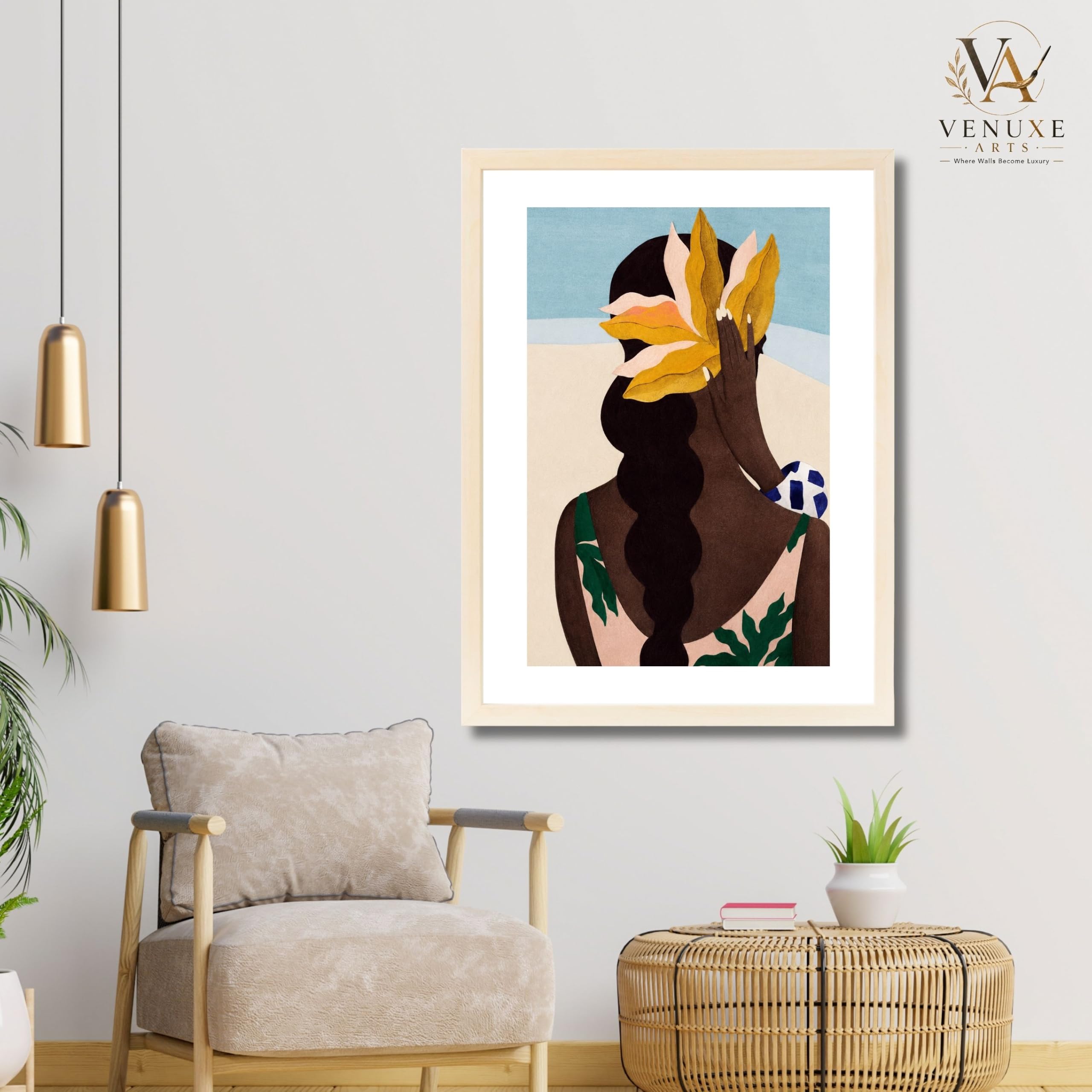 VENUXE ARTS Womens Contemporary Wall Art Posters for Home, Office, Study & Bedroom | Ready to Hang Framed Wall Decor | Positive Quote Prints | Gift for Friends & Family