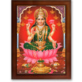 CRAFT QUEST Goddess Lakshmi Devi Dhana Vaibhav Laxmi Maa Wall Painting Framed Home Decor