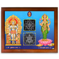CRAFT QUEST Lord Laxmi Kuber Yantra Laminated Photo Frame | Hindu Religious Wall Décor & Prosperity Yantra for Puja | Ideal Spiritual Gift