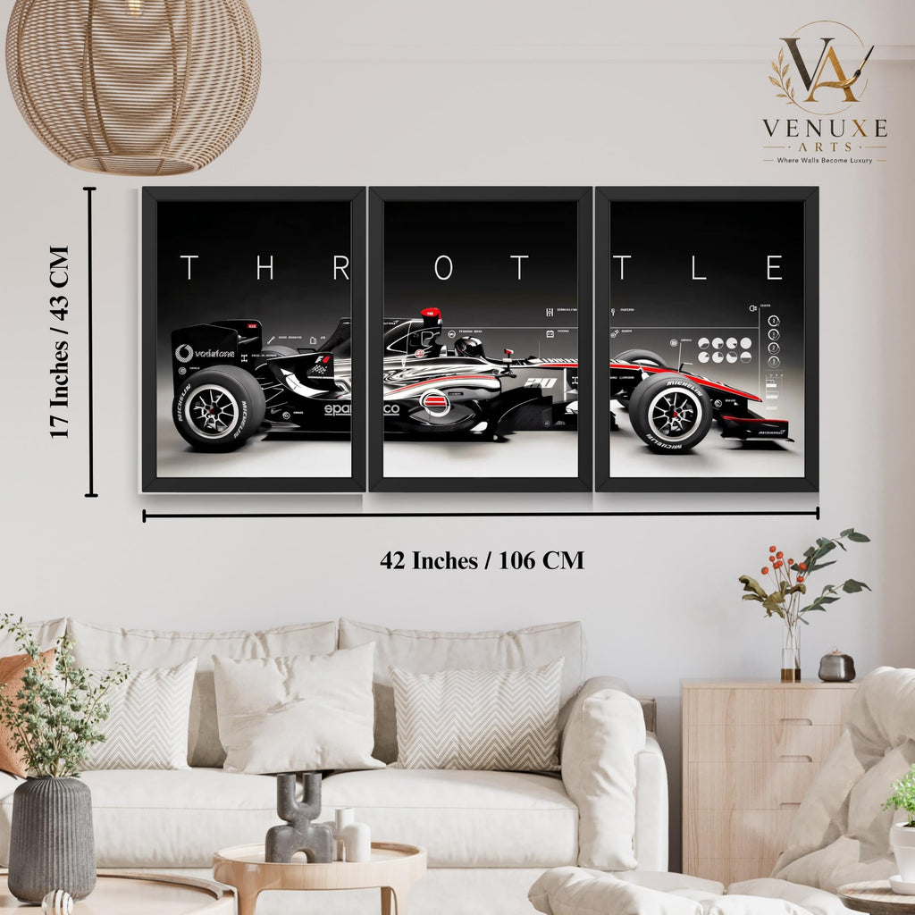 VENUXE ARTS Set Of 3 Big Sports Cars Framed Posters Gift Items for Boys Room Wall Decoration Bedroom Living Room Office Studio Décor | Car Poster Frame for Wall Décor