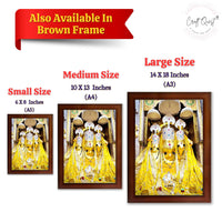 CRAFT QUEST Baglamuklhi maa/mata wodden Religious Photo Frame for Home, Office