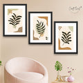 CRAFT QUEST Wall Art Decor Paintings | Set of 3 BOHO Wall Art Frames for Home Decoratio | Ideal for Living Room, Offices & Bedroom