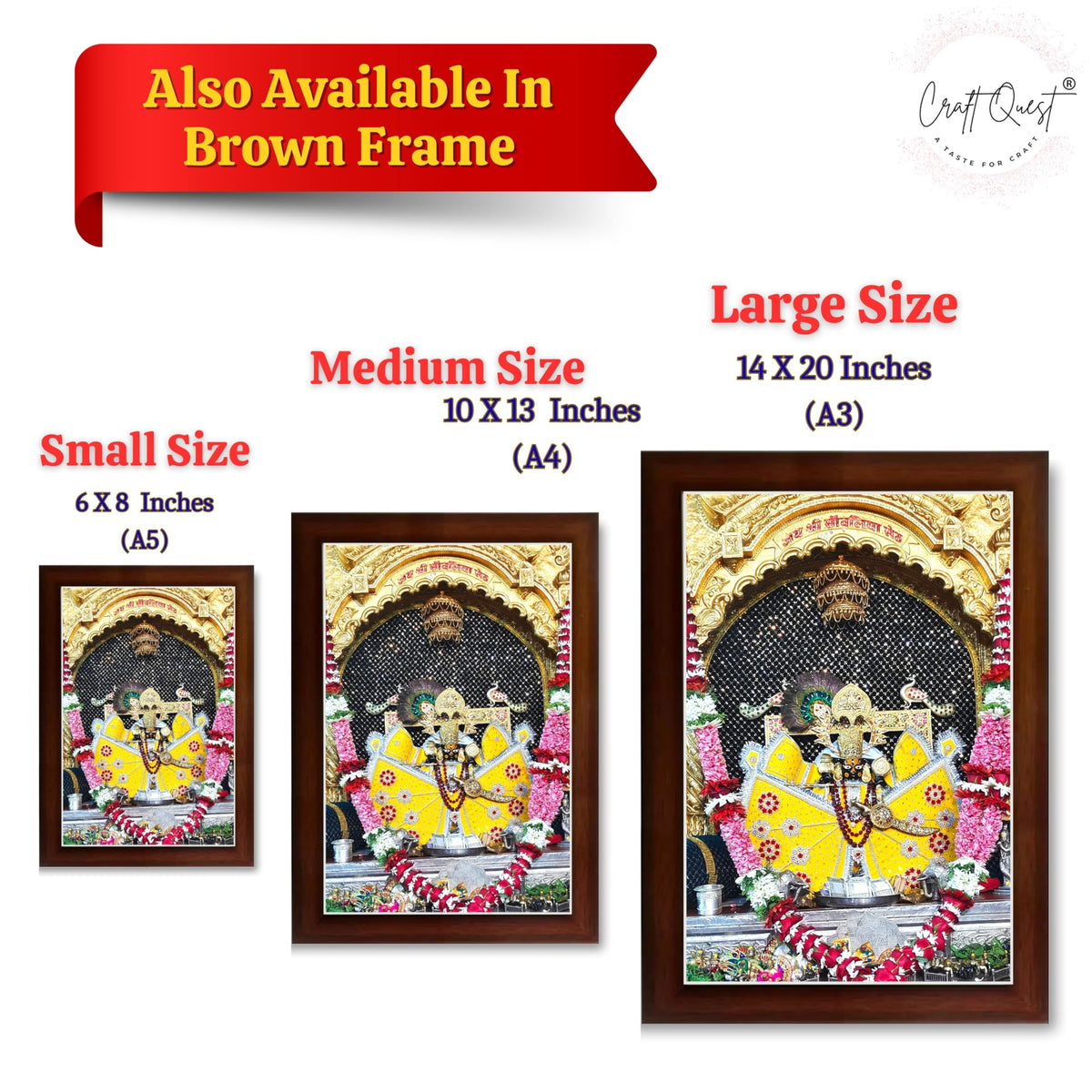 CRAFT QUEST Shree Sanwaliya Seth Shringaar Darshan Religious Photo Frame