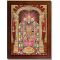 CRAFT QUEST Tirupati Balaji Lord Venkateshwara Swamy Wall Painting Framed Home and Pooja Décor