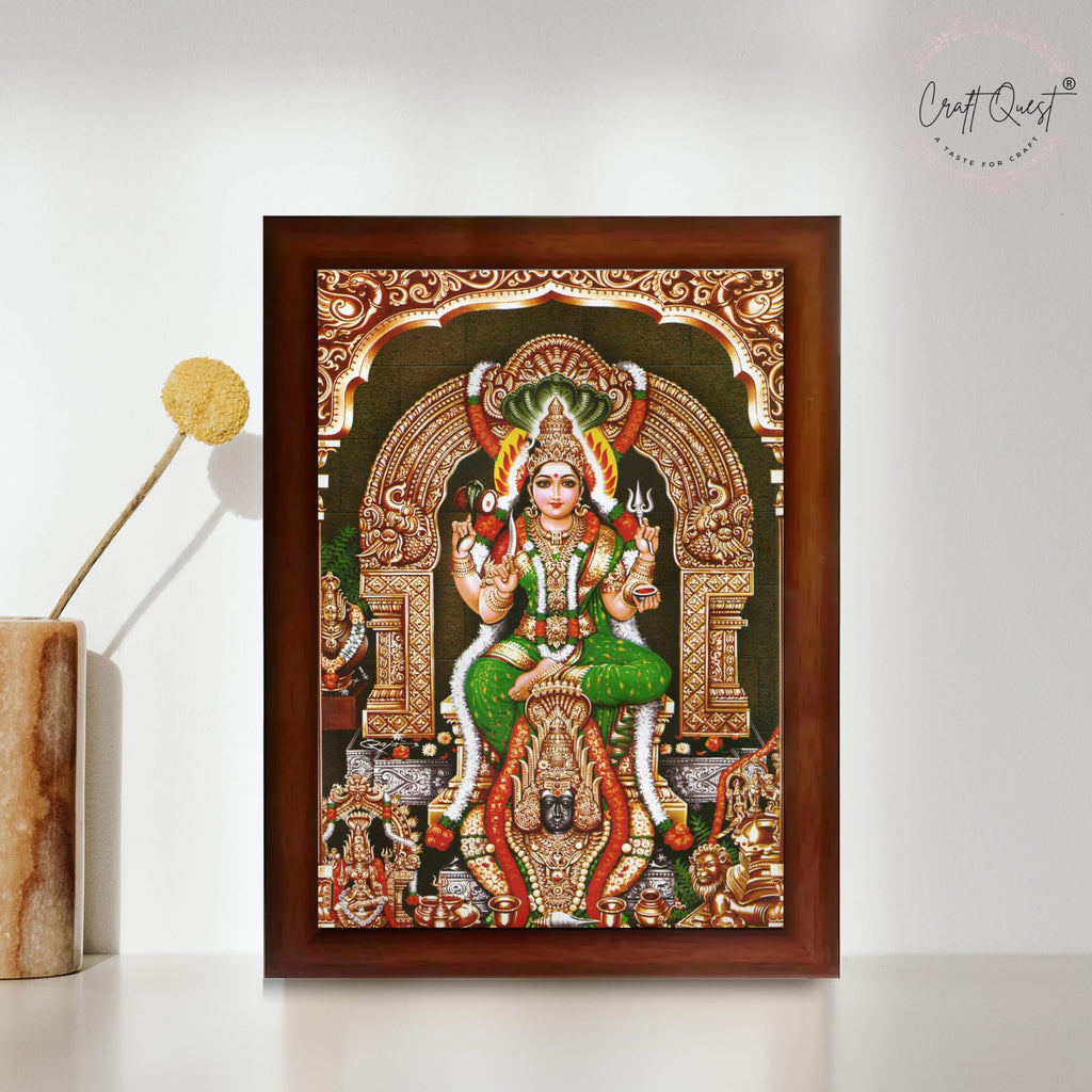 CRAFT QUEST Karumariamman Karu Mariamman Karumari Amman Wall Photo Frame | South God Picture Frame for Home, Office, Temple & Gifting, Decor