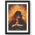 CRAFT QUEST Naruto Anime Poster Laminated Posters Framed Painting For Anime Naruto Fans Wall Decor, Home Decor with Matte Black Frame (14 Inches x 10 Inches)