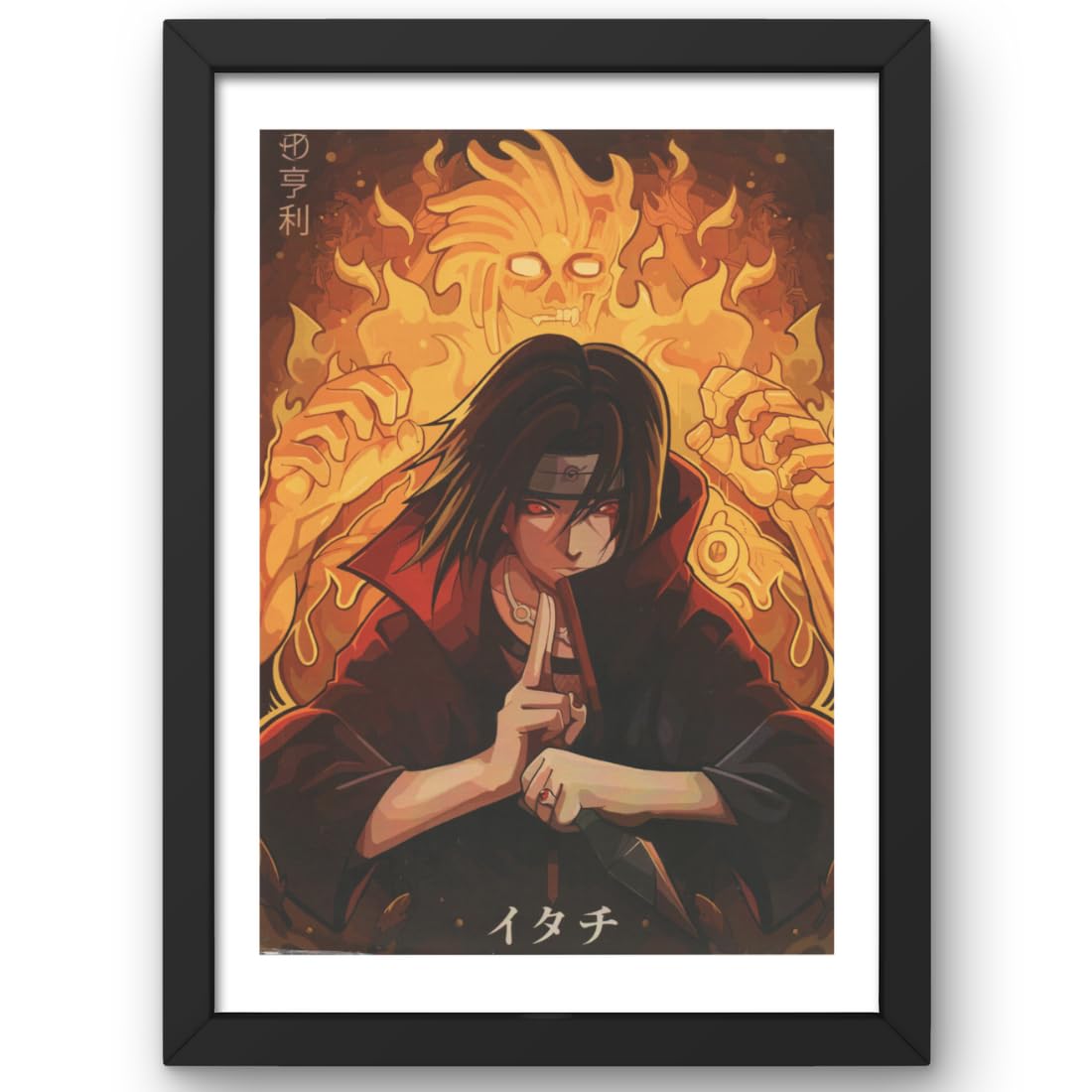 CRAFT QUEST Naruto Anime Poster Laminated Posters Framed Painting For Anime Naruto Fans Wall Decor, Home Decor with Matte Black Frame (14 Inches x 10 Inches)