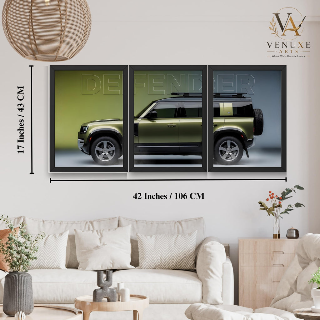 VENUXE ARTS Set Of 3 Big Sports Cars Framed Posters Gift Items for Boys Room Wall Decoration Bedroom, Living Room, Office, Studio Décor | Car Poster Frame for Wall Décor
