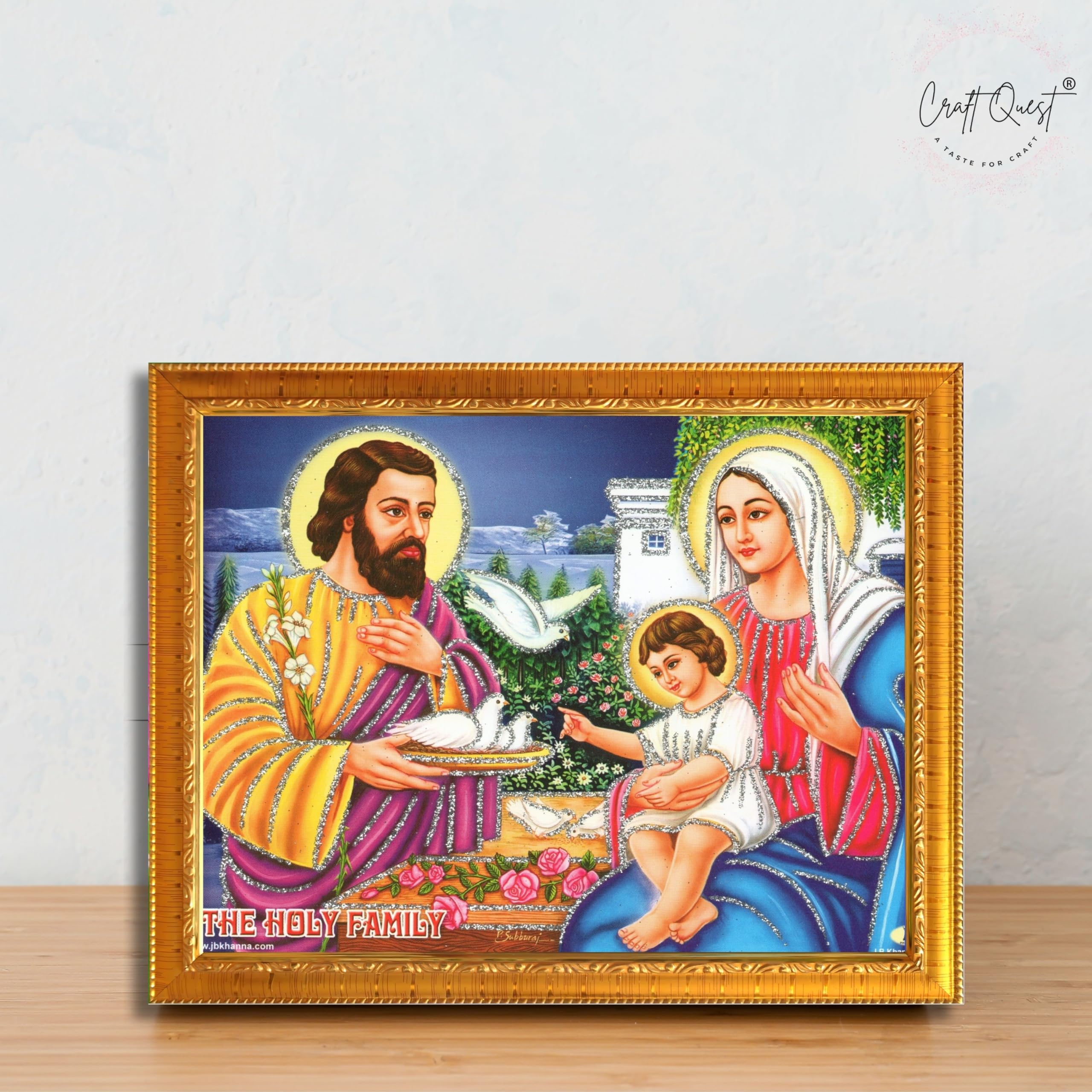 CRAFT QUEST Lord Jesus Christ Painting Aesthetic Hanging Photo Frame Decor for Living Room