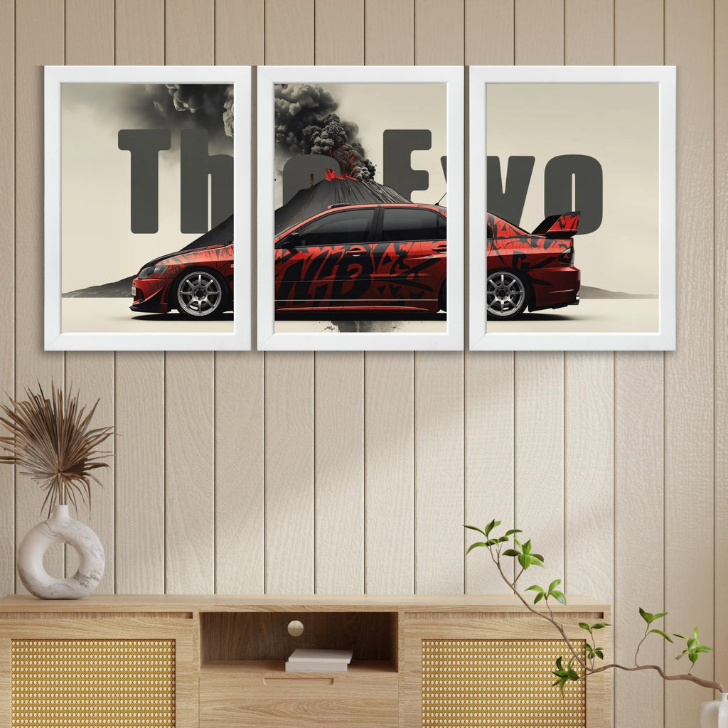 VENUXE ARTS Set Of 3 Big Sports Cars Framed Posters Gift Items for Boys Room Wall Decoration Bedroom Living Room Office Studio Décor | Car Poster Frame for Wall Décor