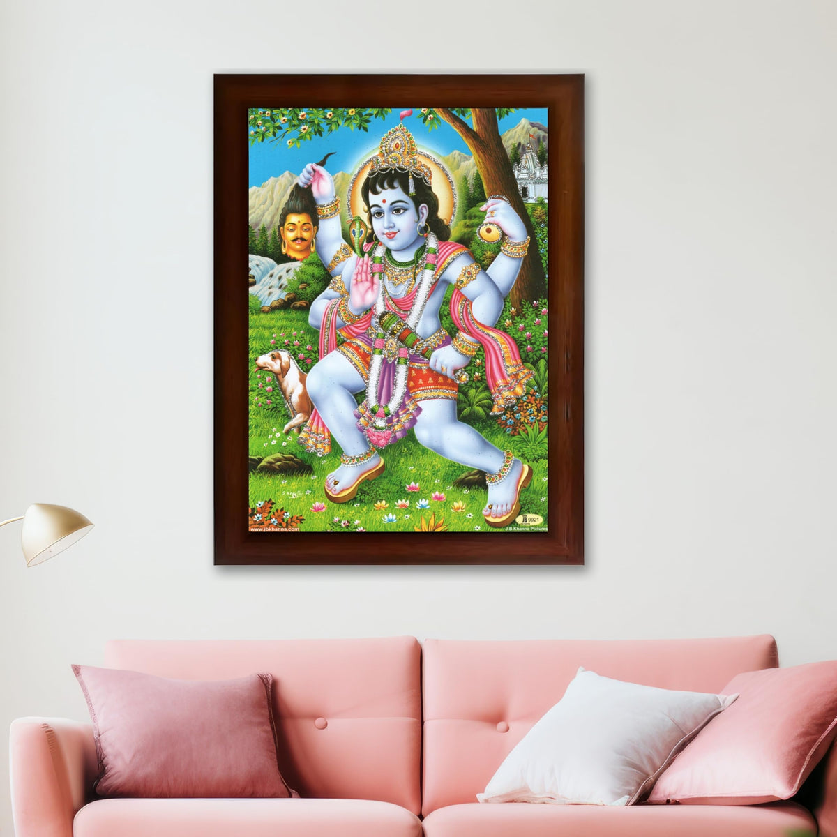 CRAFT QUEST Kaal Bhairav/Lord Bhairava/Bhairon Baba/Bhairavnath/Batuk Bhairav Religious Photo Frame & Acrylic Sheet Glass
