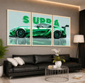 VENUXE ARTS Set Of 3 Big Sports Cars Framed Posters Gift Items for Boys Room Wall Decoration Bedroom Living Room Office Studio Décor | Car Poster Frame for Wall Décor