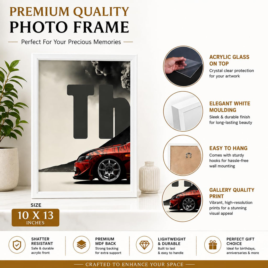 VENUXE ARTS Set Of 3 Big Sports Cars Framed Posters Gift Items for Boys Room Wall Decoration Bedroom Living Room Office Studio Décor | Car Poster Frame for Wall Décor
