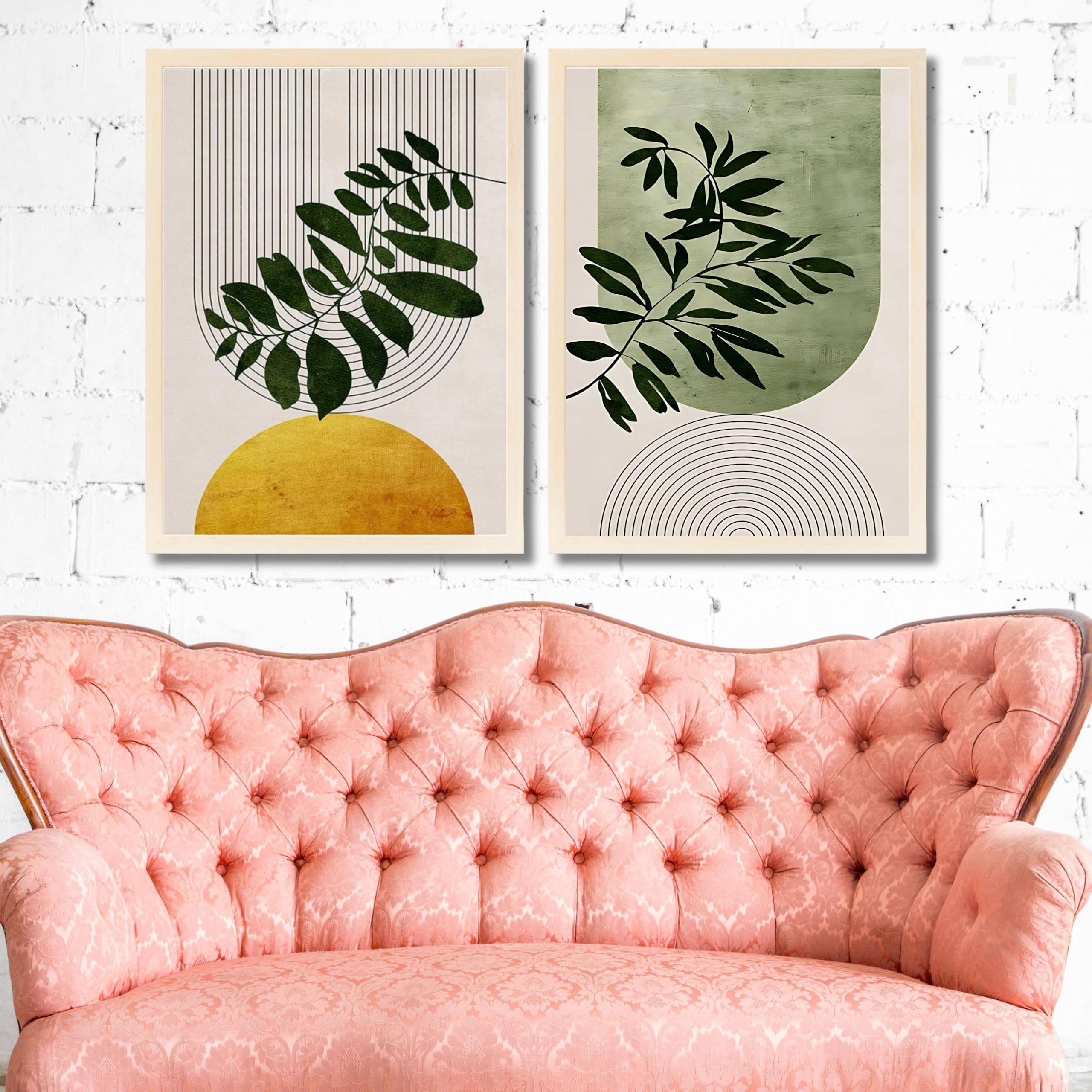 CRAFT QUEST Set of 2 piece Wall Art poster Frame Painting for Wall Decoration With Acrylic Glass, living room, Home, Office, Restraunt