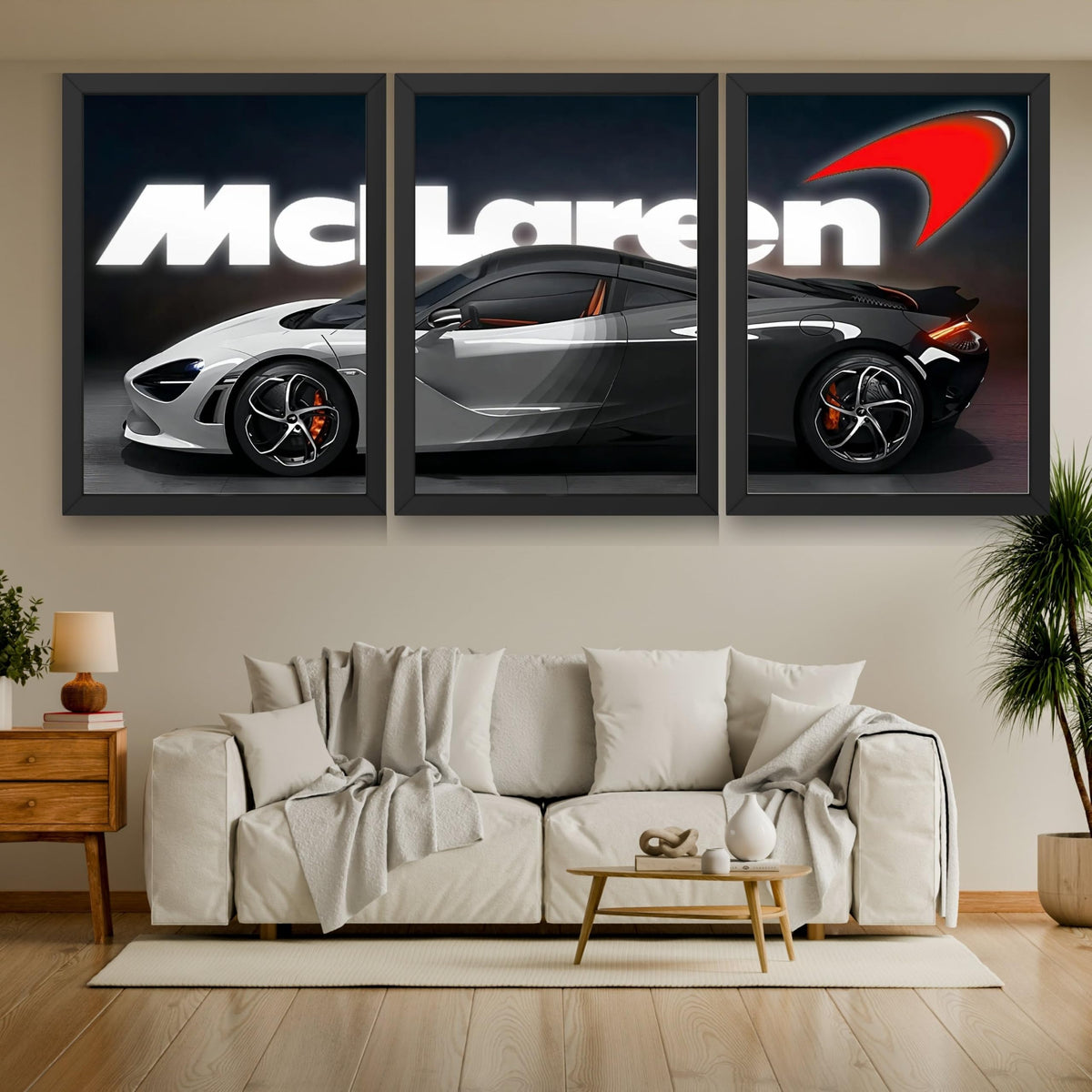 VENUXE ARTS Set Of 3 Big Sports Cars Framed Posters Gift Items for Boys Room Wall Decoration Bedroom Living Room Office Studio Décor | Car Poster Frame for Wall Décor
