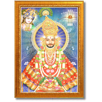 CRAFT QUEST Khatu Shyam Ji | Shyam Baba | Hare Ka Sahara Khatu Shyam Hamara Photo Frame Wall Painting For Home Decoration And Gift