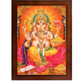 CRAFT QUEST Lord Ganpati Modern Wall Art Painting With Frame, Home and Office Decor Item