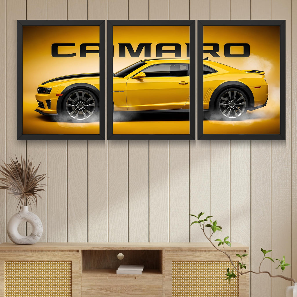 VENUXE ARTS Set Of 3 Big Sports Cars Framed Posters Gift Items for Boys Room Wall Decoration Bedroom, Living Room, Office, Studio Décor | Car Poster Frame for Wall Décor