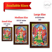 CRAFT QUEST Saptashrungi/Saptashringi Devi, God Religious Framed Painting
