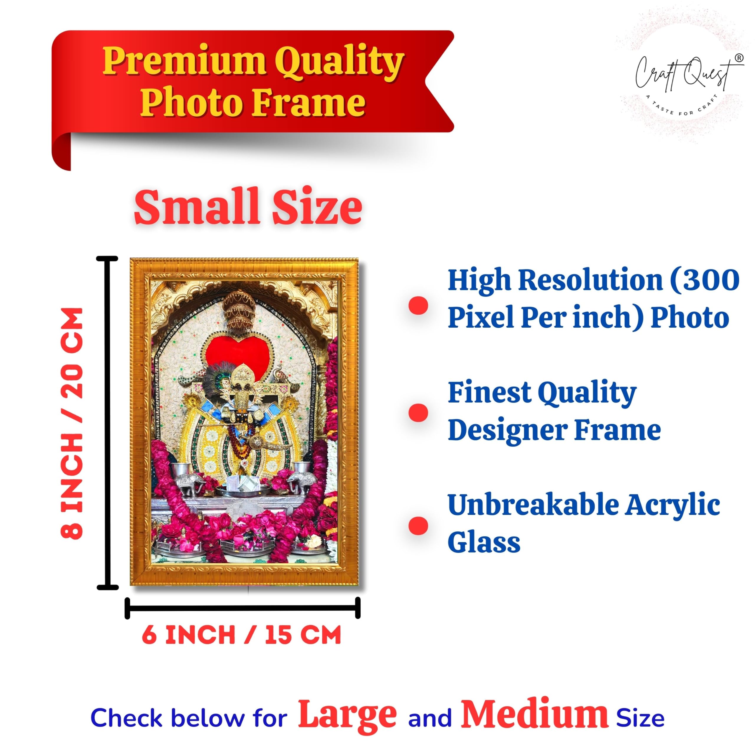CRAFT QUEST Shree Sanwaliya Seth Shringaar Darshan Religious Photo Frame
