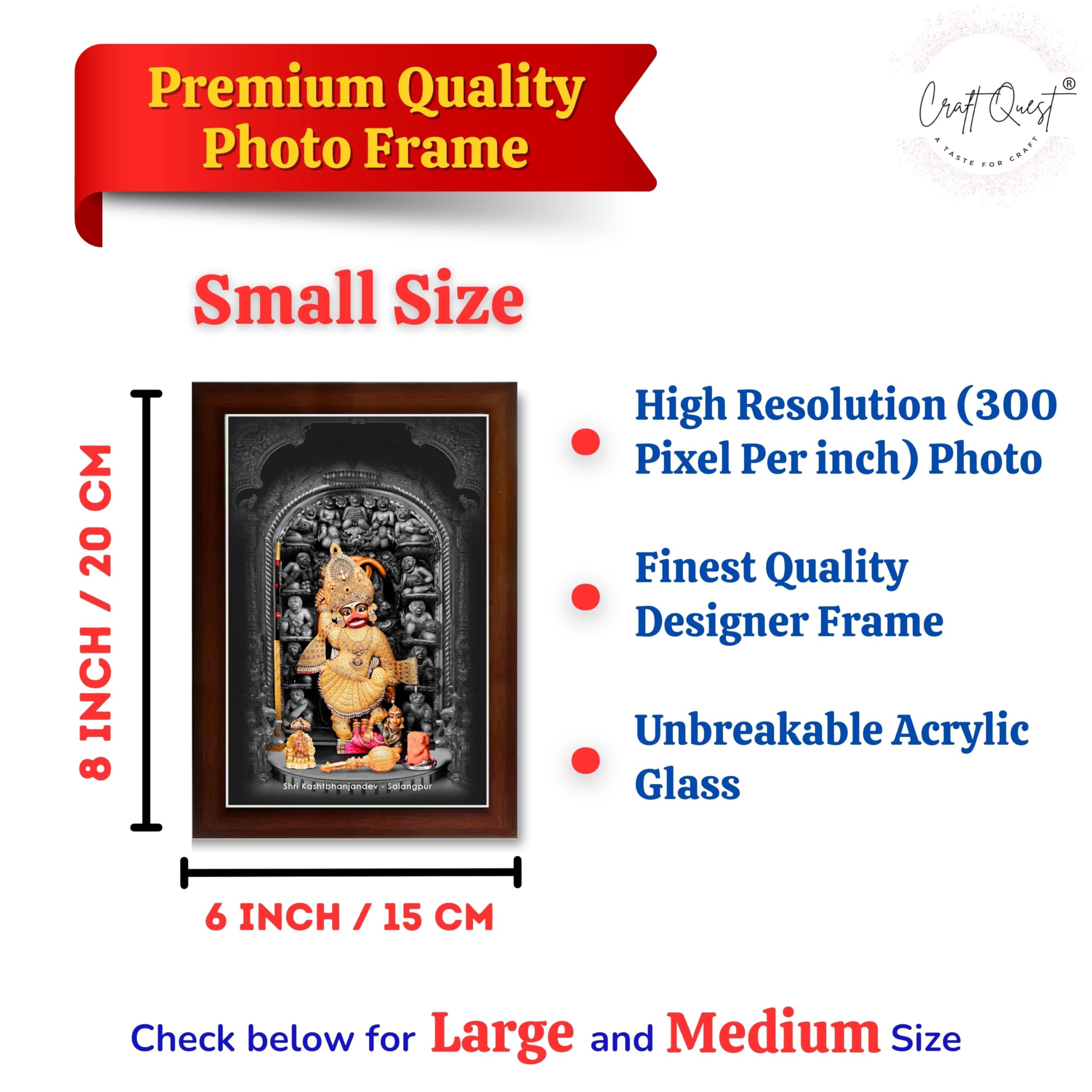 CRAFT QUEST Shree Kashtbhanjan dev salangpur dham photo frame