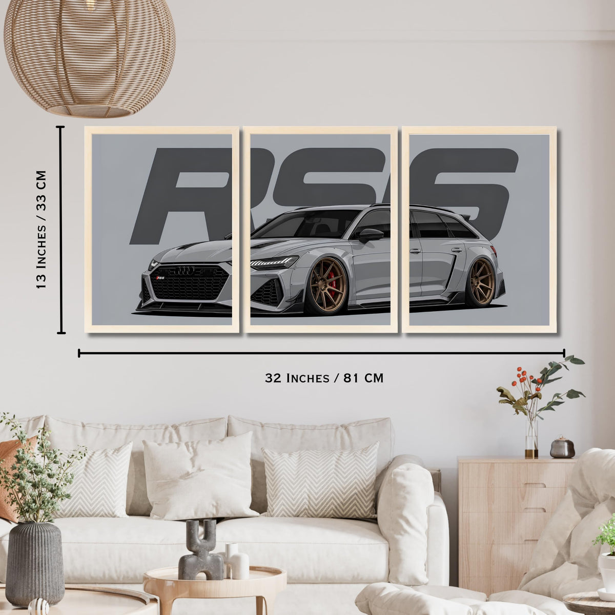 VENUXE ARTS Set Of 3 Big Sports Cars Framed Posters Gift Items for Boys Room Wall Decoration Bedroom Living Room Office Studio Décor | Car Poster Frame for Wall Décor