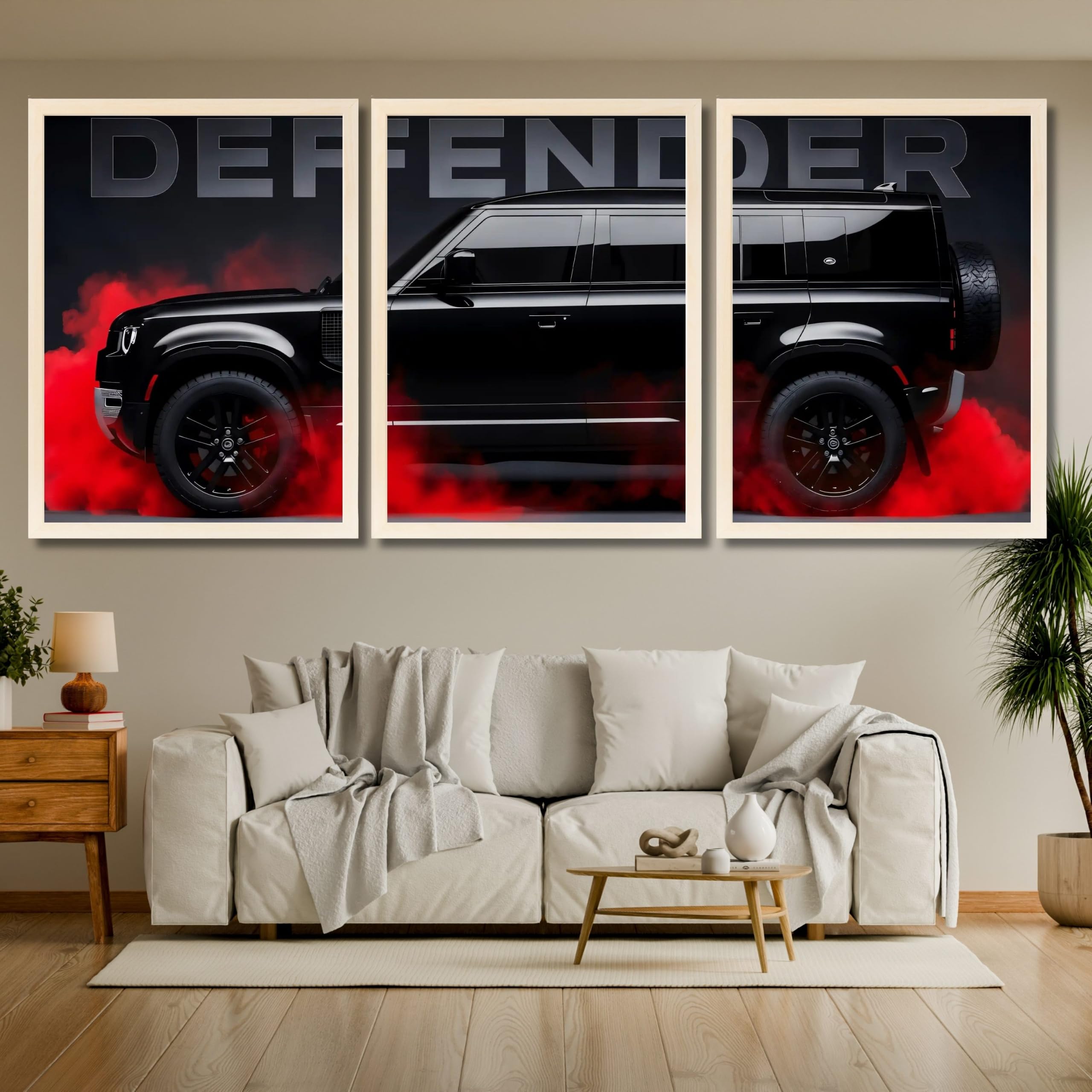 VENUXE ARTS Set Of 3 Big Sports Cars Framed Posters Gift Items for Boys Room Wall Decoration Bedroom Living Room Office Studio Décor | Car Poster Frame for Wall Décor