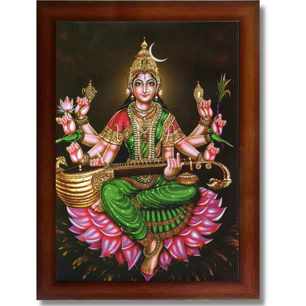 CRAFT QUEST Raja Syamala Devi Shyamala Matangi Wall Photo Frame | South God Picture Frame for Home, Office, Temple & Gifting, Decor