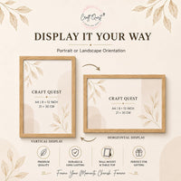 CRAFT QUEST 4X6 Inch Size synthetic Wall Mount Photo frames Single For Home Decoration, Living Room, Office Decoration (Natural, Set of 1)