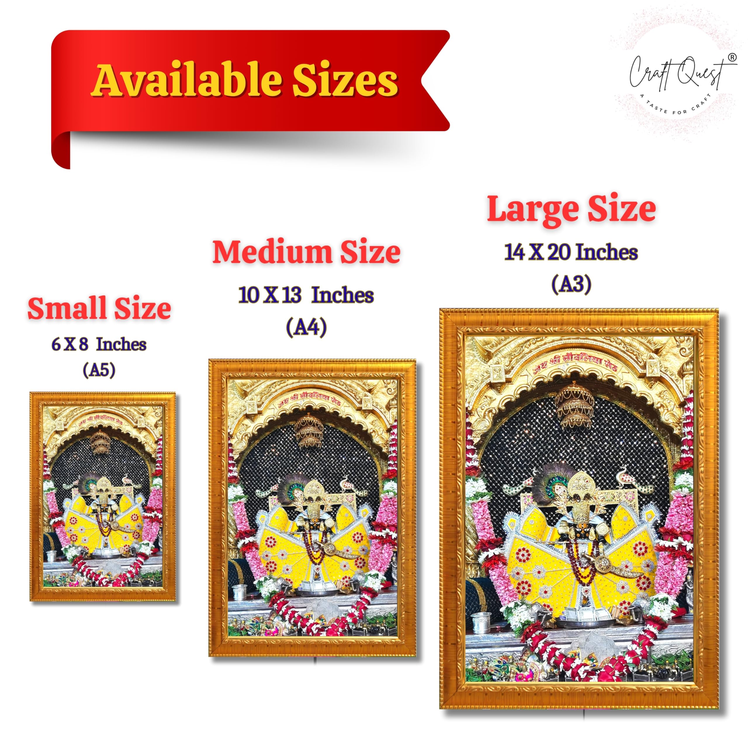 CRAFT QUEST Shree Sanwaliya Seth Shringaar Darshan Religious Photo Frame